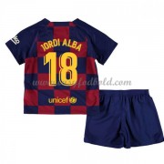 Barcelona Fodboldsæt Børn 2019-20 Jordi Alba 18 Hjemmetrøje